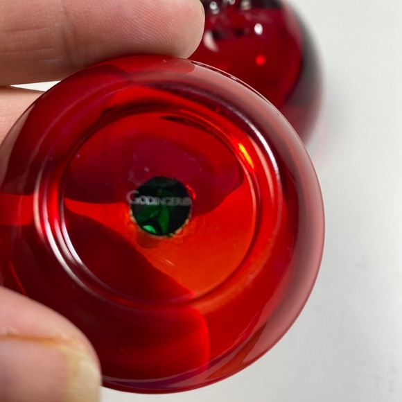 Godinger Shannon Crystal Designs of Ireland Red Apple Lidded Trinket votive - Picture 16 of 16